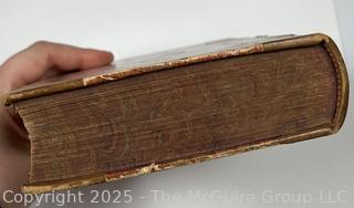 The Life and Adventures of Martin Chuzzlewit by Charles Dickens in Leather Binding with Marbled Cover, Book
