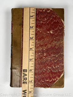The Life and Adventures of Martin Chuzzlewit by Charles Dickens in Leather Binding with Marbled Cover, Book