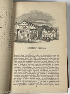 Gilt Leather Bound Homes and Haunts of the Most Eminent British Poets by William Howitt, 4th Edition, London, 1858, Book