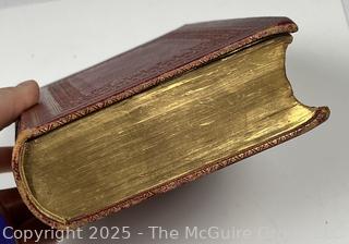 Gilt Leather Bound Homes and Haunts of the Most Eminent British Poets by William Howitt, 4th Edition, London, 1858, Book
