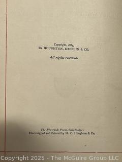The Early Poems of Henry Wadsworth Longfellow 1885 Book