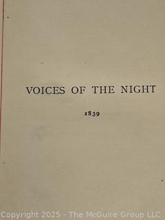 The Early Poems of Henry Wadsworth Longfellow 1885 Book