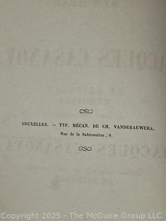 Leather Bound Mémoires de Jacques Casanova 1863. Book