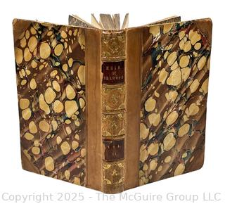 Leather with Marbled Paper Bound The Heir of Selwood: Or, Three Epochs of a Life 1838.  Book