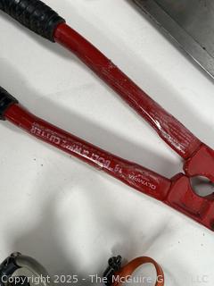 Bolt Cutter, Mitre Saw, Adjustable Clamps and Corded Electric Drill Hand Tools