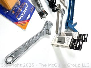 3/8" Sockets, Coping Saw, Stud Finder, Caulking Guns, Wrenches and Pliers Hand Tools