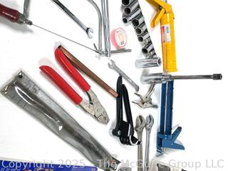 3/8" Sockets, Coping Saw, Stud Finder, Caulking Guns, Wrenches and Pliers Hand Tools