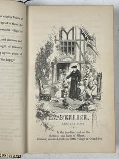 Leather Bound with Gilt Decoration of the Poetical Works of Henry Wadsworth Longfellow 1854, Book