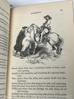 Leather Bound with Gilt Decoration of the Poetical Works of Henry Wadsworth Longfellow 1854, Book