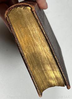 Leather Bound with Gilt Decoration of the Poetical Works of Henry Wadsworth Longfellow 1854, Book