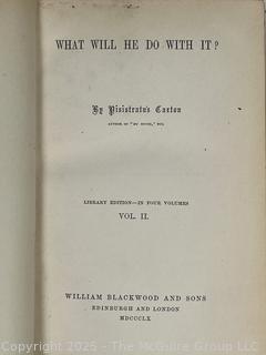 Leather Bound with Gilt Decoration What Will He Do With It? by Pisistratus Caxton, Book
