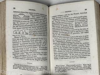 Leather Bound Elements of Geology For The Use of Schools & Academies 1846, Book by William W. Mather  