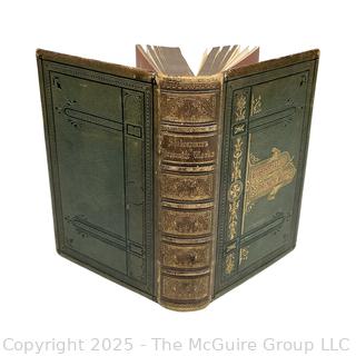 Leather Bound With Gilt Decoration, The Dramatic Works of William Shakespeare with Copious Glossarial Notes by Robert Inglis Book, 1800's