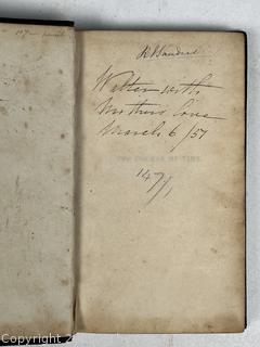 Leather Bound with Gilt The Course of Time by Robert Pollok, 1827. Book