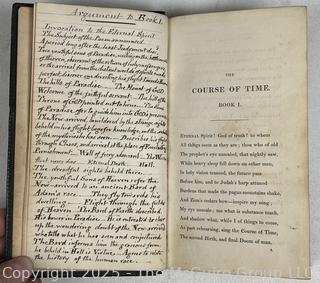 Leather Bound with Gilt The Course of Time by Robert Pollok, 1827. Book