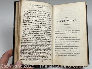Leather Bound with Gilt The Course of Time by Robert Pollok, 1827. Book