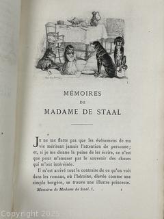 Leather with Fleur De Lis Gilt Cover Memoires De Madame De Staal De Launay 1890. Book