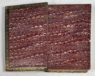 Leather with Marbled End Papers The Complete Poetical Works of John Greenleaf Whittier, Household Edition 1882 Book
