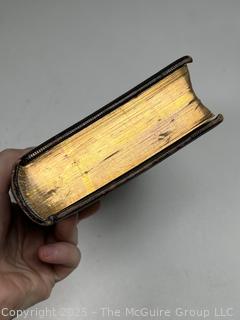 Leather with Marbled End Papers The Complete Poetical Works of John Greenleaf Whittier, Household Edition 1882 Book
