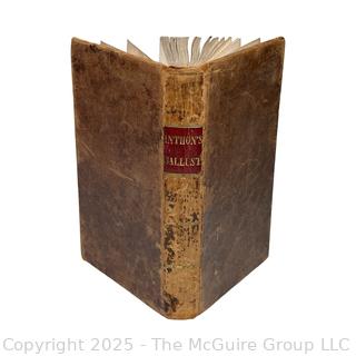 Leather Bound Sallust's Jugurthine War by Charles Anthon 1839 Book 