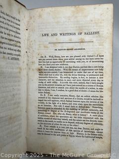Leather Bound Sallust's Jugurthine War by Charles Anthon 1839 Book 