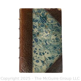 Gilt Leather with Marbled Boards Bound The Unchanging East  Vol. I, 1st Ed By Robert Barr 1900 Book