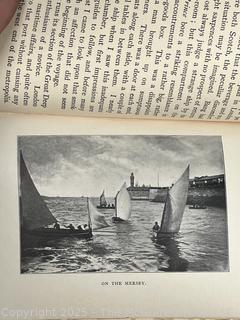 Gilt Leather with Marbled Boards Bound The Unchanging East  Vol. I, 1st Ed By Robert Barr 1900 Book