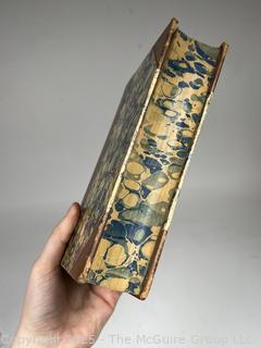 Gilt Leather with Marbled Boards Bound Critical Historical And Miscellaneous Essays Vol II by Lord Macaulay 1860 "Trevallyan Edition"