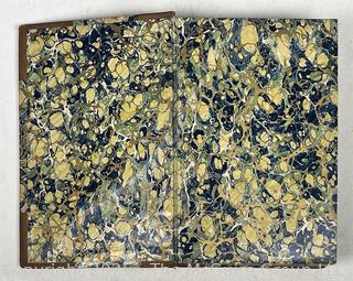 Gilt Leather with Marbled Boards Bound Critical Historical And Miscellaneous Essays Vol II by Lord Macaulay 1860 "Trevallyan Edition"