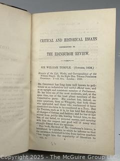 Gilt Leather with Marbled Boards Bound Critical Historical And Miscellaneous Essays Vol II by Lord Macaulay 1860 "Trevallyan Edition"