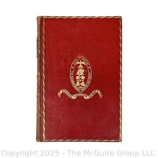 Gilt Leather with Marbled End Papers Ivanhoe A Romance by Sir Walter Scott Illustrated Victoria Edition, 1897 Book