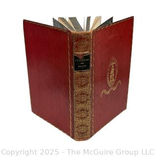 Gilt Leather with Marbled End Papers Ivanhoe A Romance by Sir Walter Scott Illustrated Victoria Edition, 1897 Book