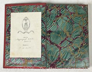 Gilt Leather with Marbled End Papers Ivanhoe A Romance by Sir Walter Scott Illustrated Victoria Edition, 1897 Book