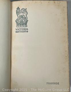 Gilt Leather with Marbled End Papers Ivanhoe A Romance by Sir Walter Scott Illustrated Victoria Edition, 1897 Book