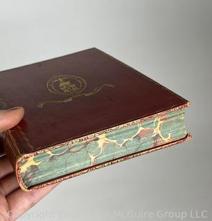 Gilt Leather with Marbled End Papers Ivanhoe A Romance by Sir Walter Scott Illustrated Victoria Edition, 1897 Book