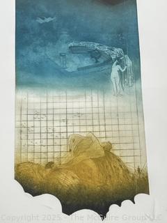 Framed Under Glass Signed and Numbered by Artist Cinzia Lo Russo.19 x 27"