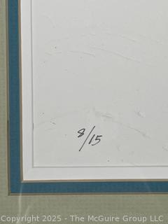 Framed Under Glass Signed and Numbered by Artist Cinzia Lo Russo.19 x 27"