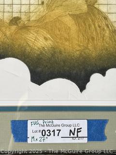 Framed Under Glass Signed and Numbered by Artist Cinzia Lo Russo.19 x 27"