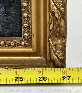 Framed Oil on Board of Al Aqsa Mosque Signed by Artist Sue Behnken Dangler, 1968. 27 x 39"