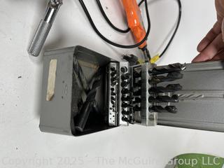 Belt Sander, Soldering Pliers, Small Table Vise and Drill Bit Set Hand Tools