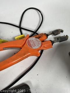 Belt Sander, Soldering Pliers, Small Table Vise and Drill Bit Set Hand Tools