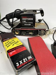 Belt Sander, Soldering Pliers, Small Table Vise and Drill Bit Set Hand Tools