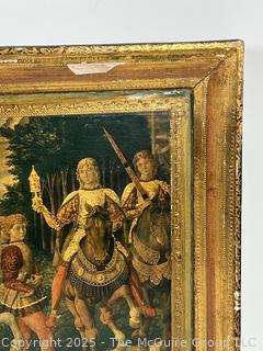 Framed Decoupage on Wood Plaque of a Florentine Print (Florence, Italy) 15 x 31"