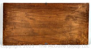 Framed Decoupage on Wood Plaque of a Florentine Print (Florence, Italy) 15 x 31"