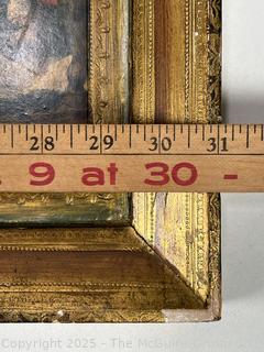 Framed Decoupage on Wood Plaque of a Florentine Print (Florence, Italy) 15 x 31"