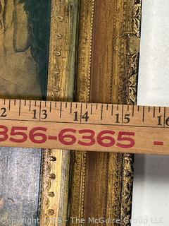 Framed Decoupage on Wood Plaque of a Florentine Print (Florence, Italy) 15 x 31"