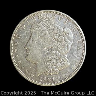 1921 (D) Morgan Head US Silver Dollar Coin
