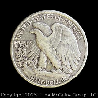 1945 (P) "Walking Liberty" US Half Dollar Silver Coin