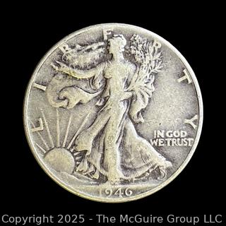 1946 (P) "Walking Liberty" US Half Dollar Silver Coin