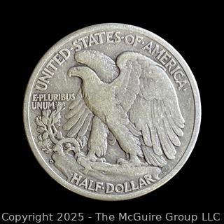 1945 (D) "Walking Liberty" US Half Dollar Silver Coin